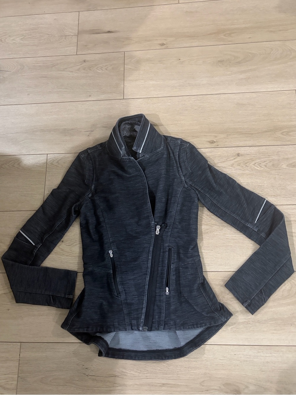 lululemon athletica Ride On Blazer In Color Black/Fossil, Peplum Hem